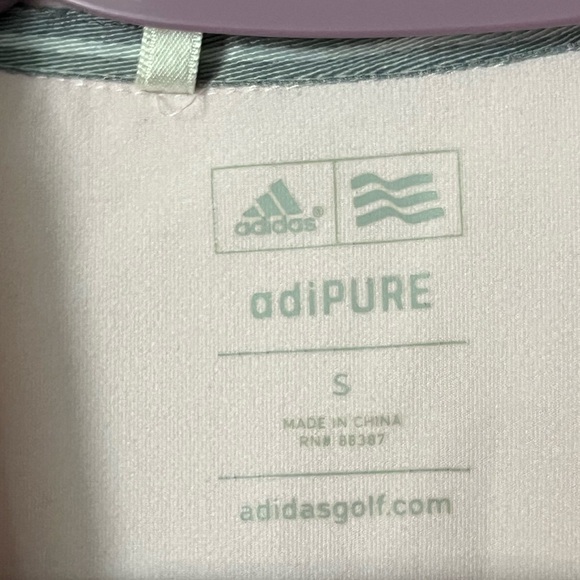 Adidas adiPURE Baby Pink Collared Golf Top - Picture 5 of 5